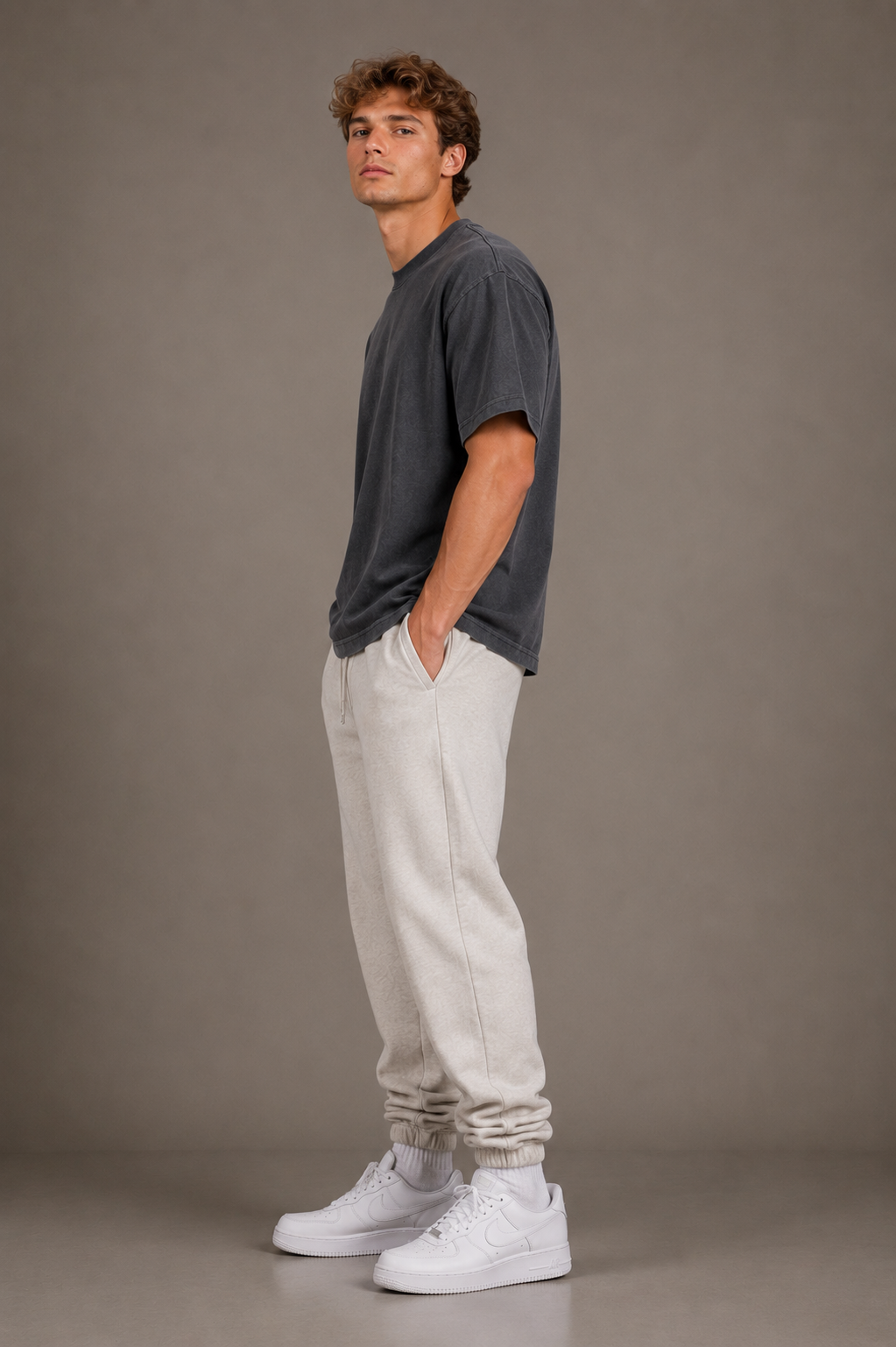 Belamy Lux Vintage Tee — Charcoal