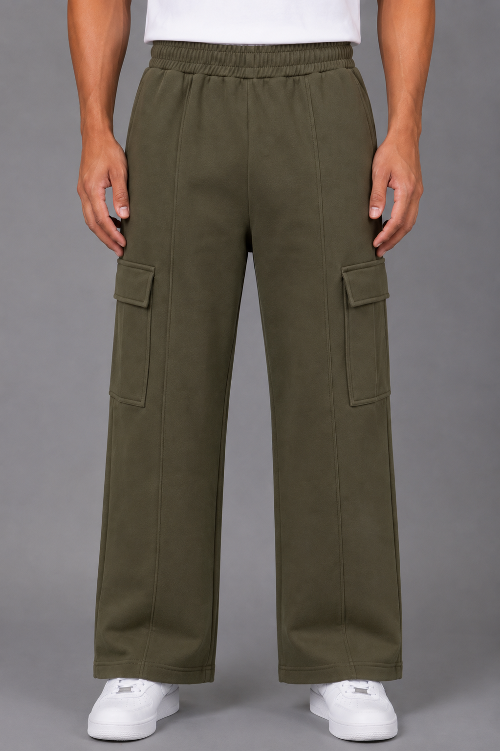 BELAMY 5-Pocket Fleece Cargo Pant – Olive