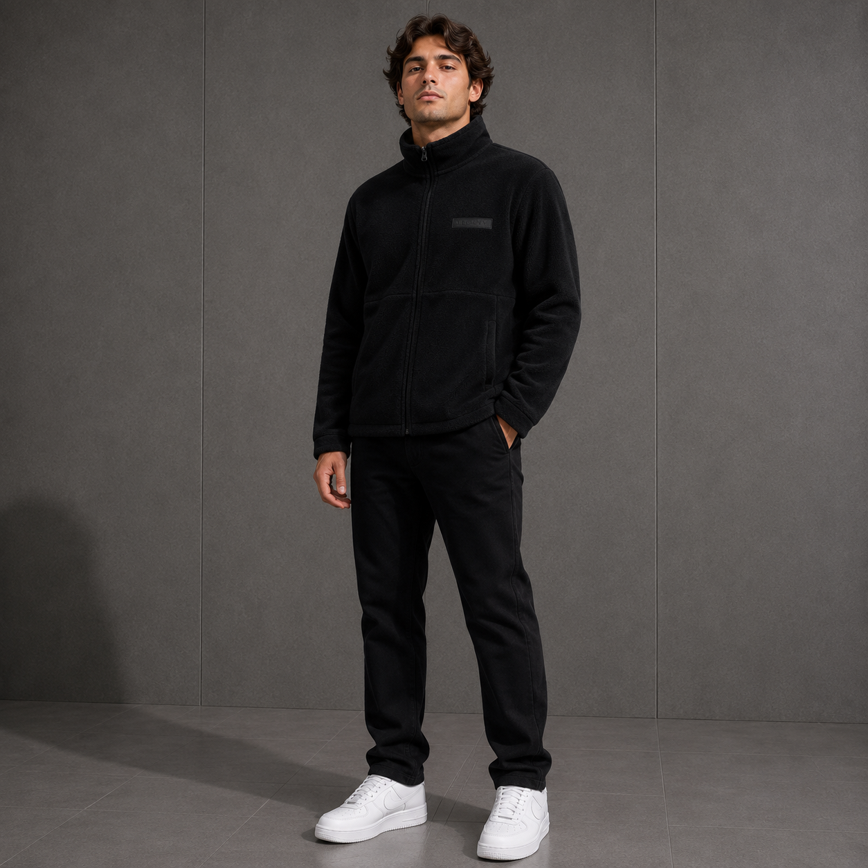Belamy Polar Fleece Jacket — Black