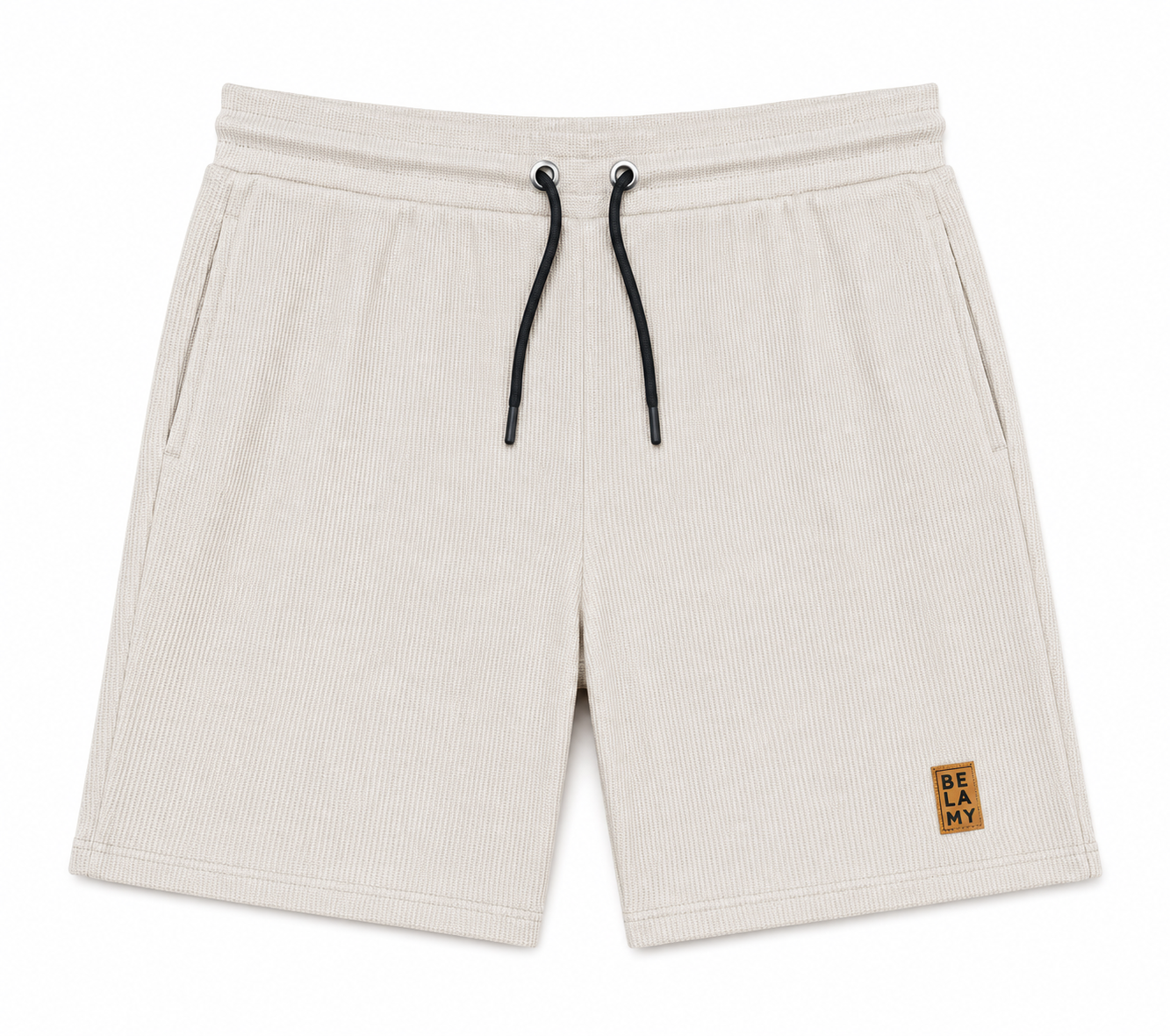 Waffle Knit Shorts — Bone