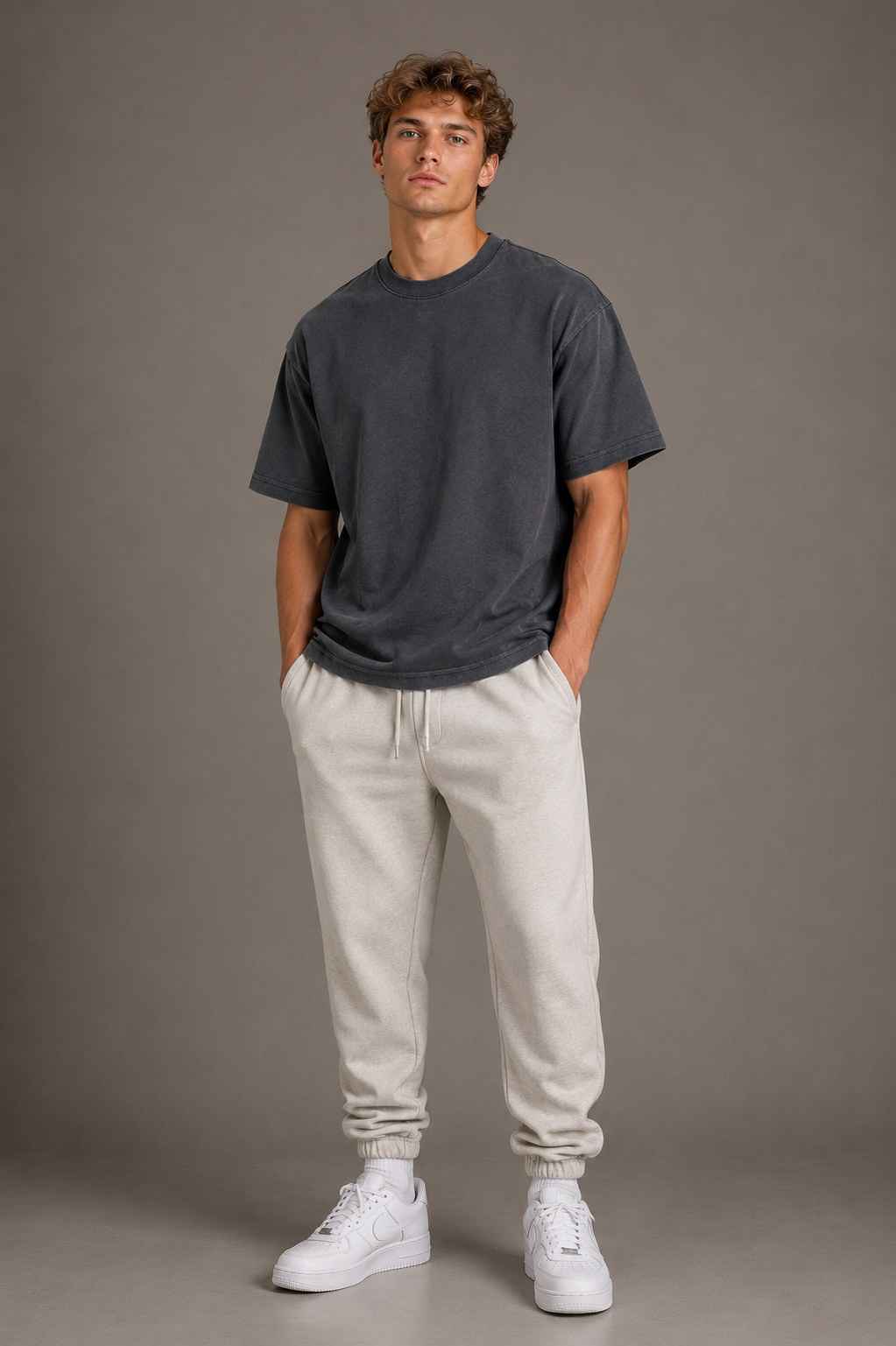 Belamy Lux Vintage Tee — Charcoal