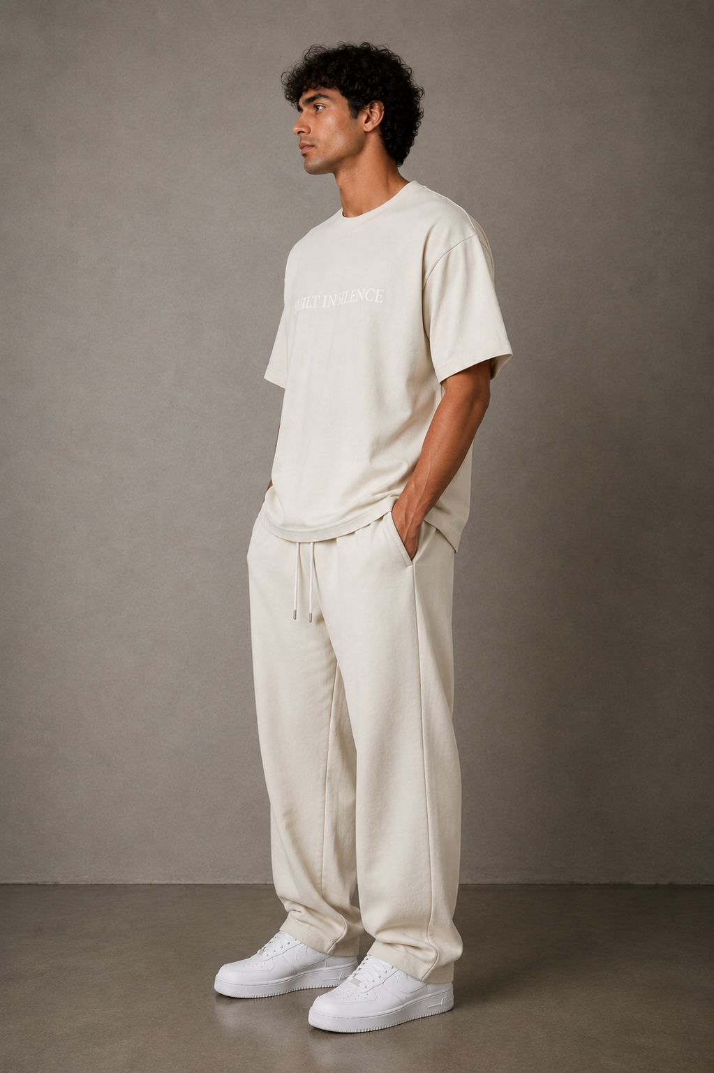 Belamy “Built in Silence” Tee – Vintage cream
