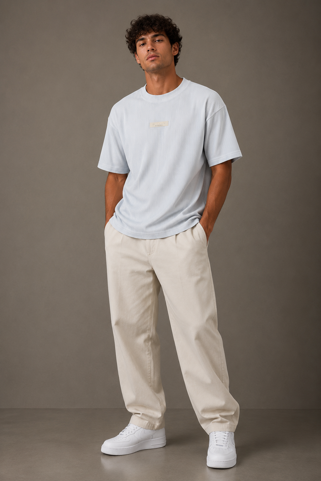 Belamy core Waffle  Tee — Polar White