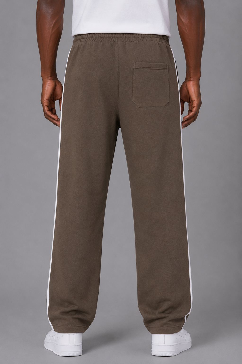 BELAMY Double Stripe Fleece Pant – Taupe