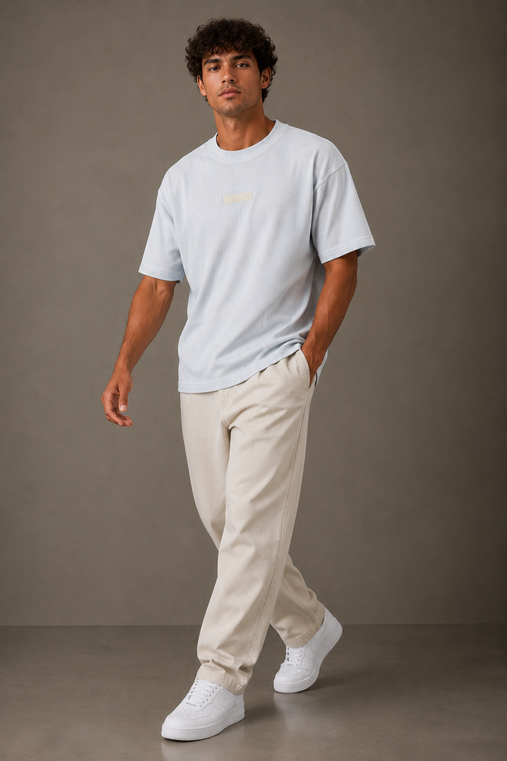 Belamy core Waffle  Tee — Polar White
