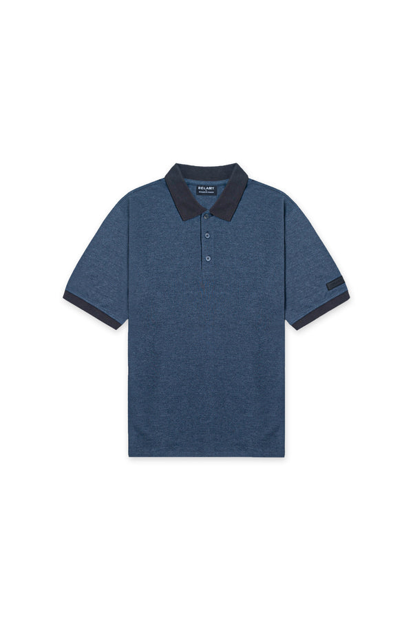 Belamy Signature Trim Polo  — Stale grey