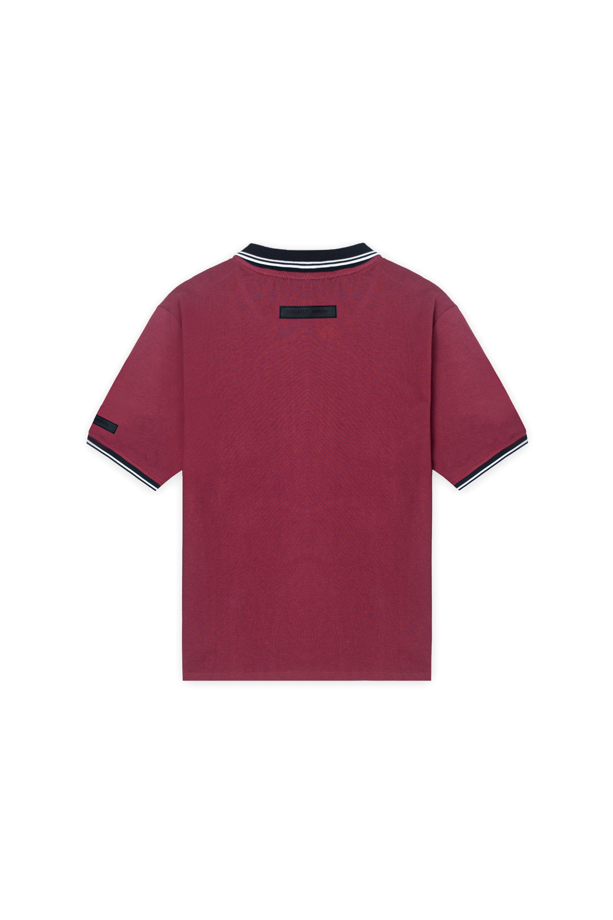 Belamy Zip Polo — Maroon