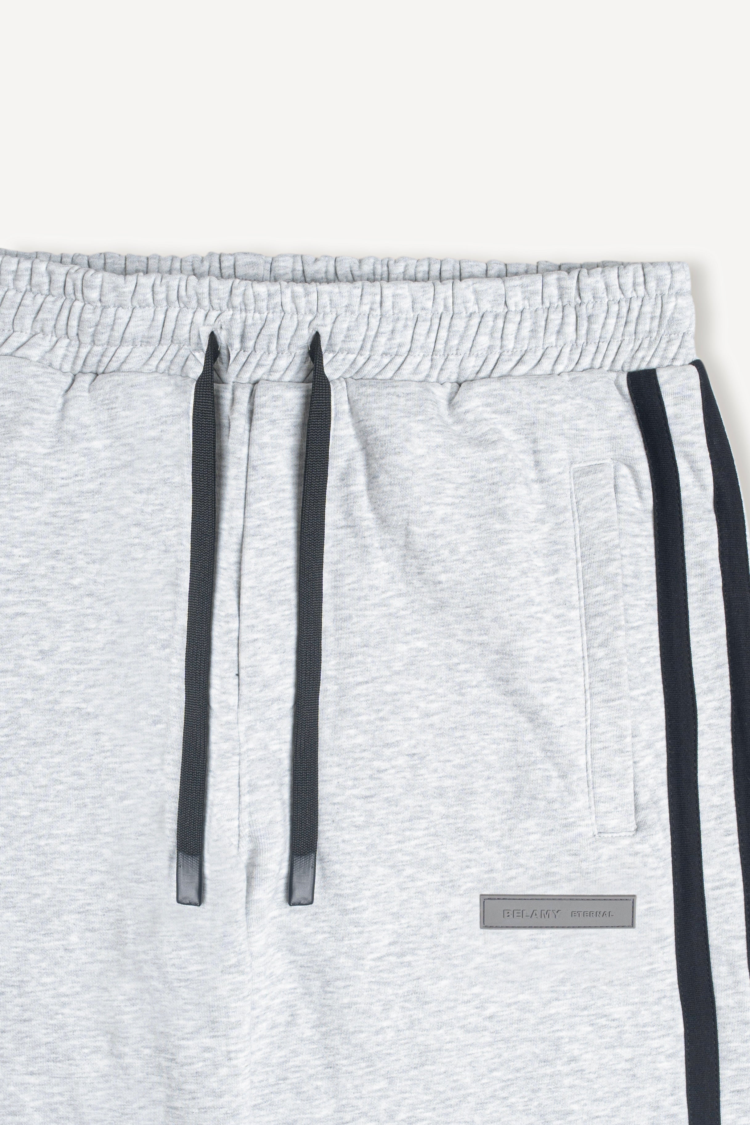 Belamy Stripe Track Pants — Heather Grey