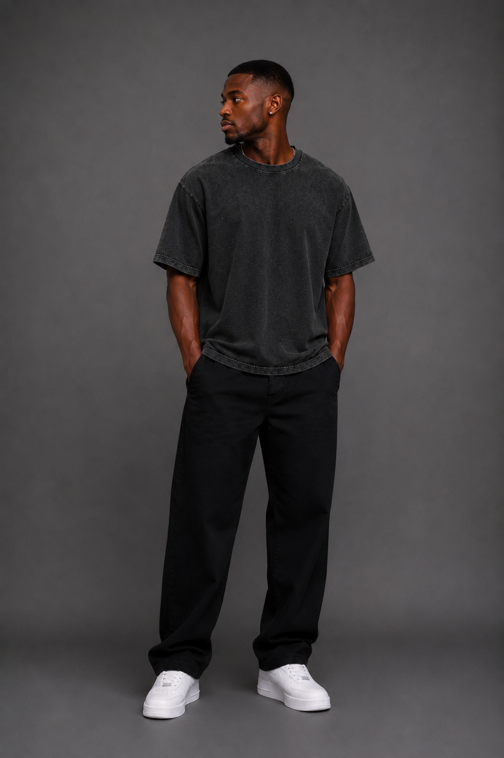 Belamy Core Oversized Tee — Mineral Black