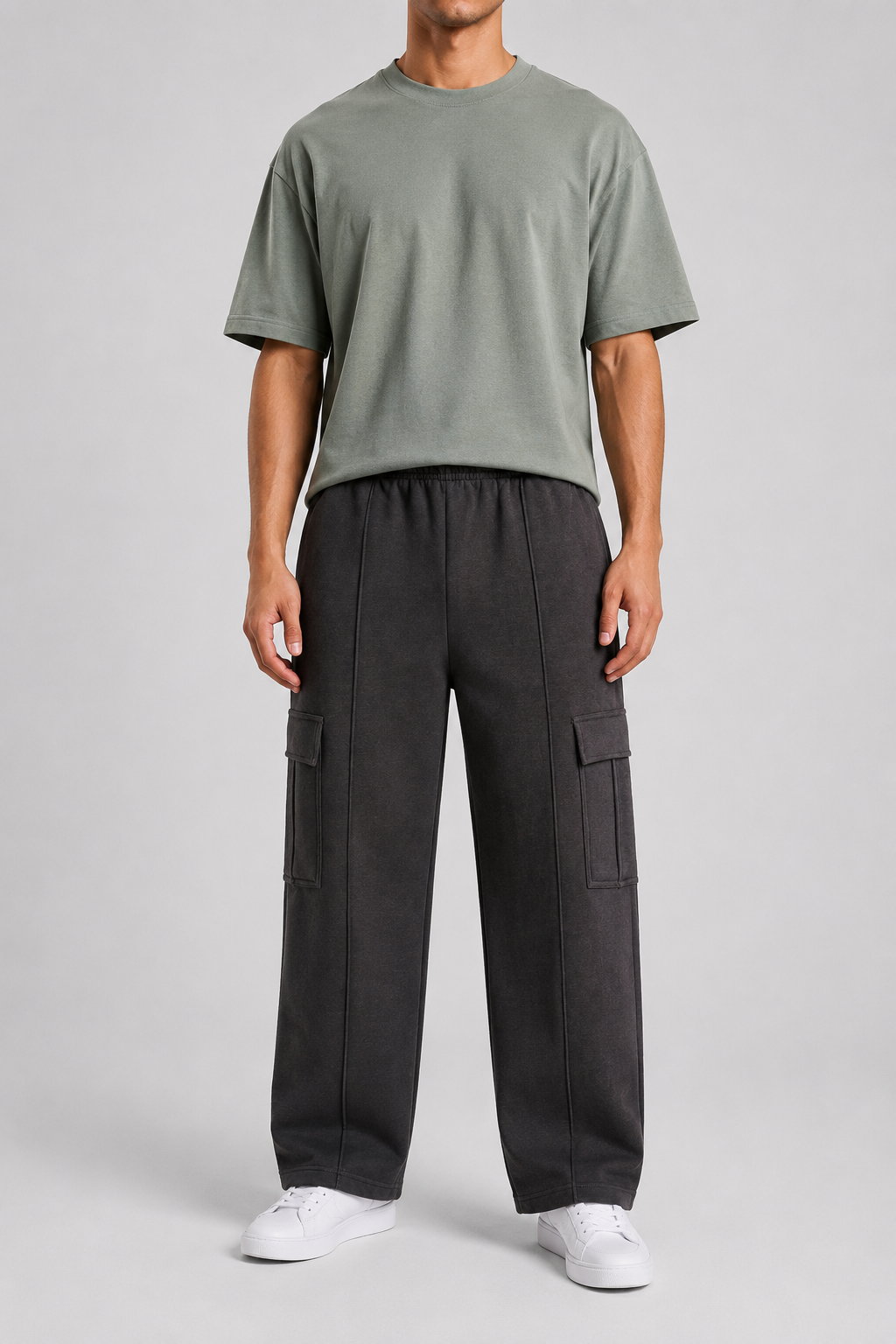 Belamy Utility Cargo Sweatpants — Coffee