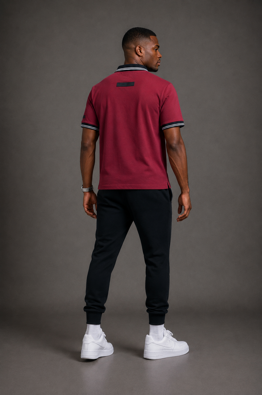 Belamy Zip Polo — Maroon