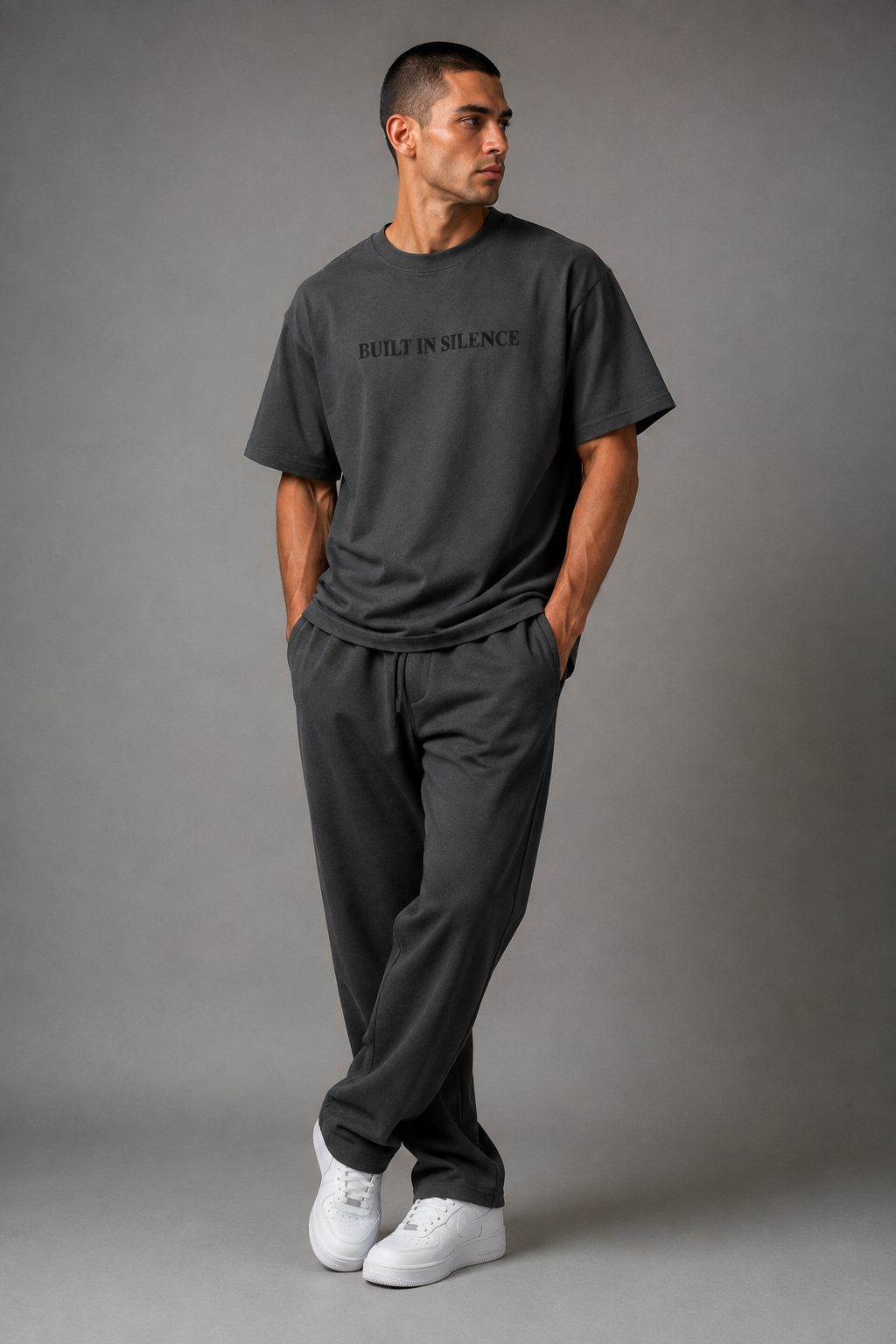 STATURE “Built in Silence” Tee – Ash Grey