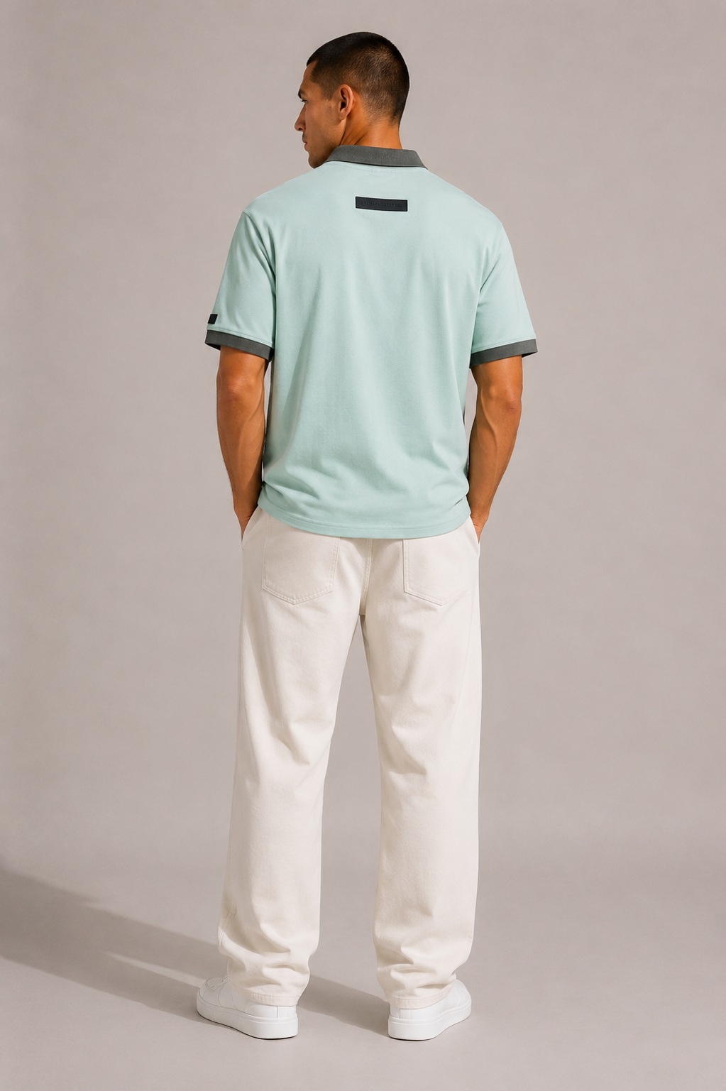 Belamy Signature Trim Polo — Sage