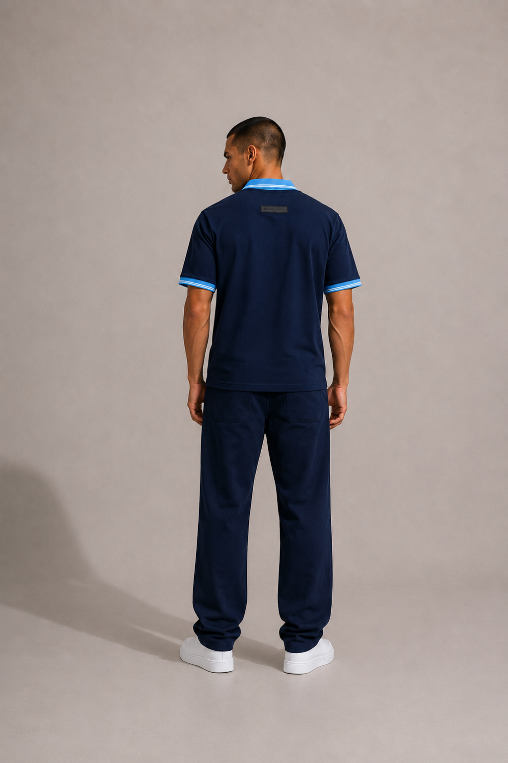 Belamy Signature Trim Polo  — Navy