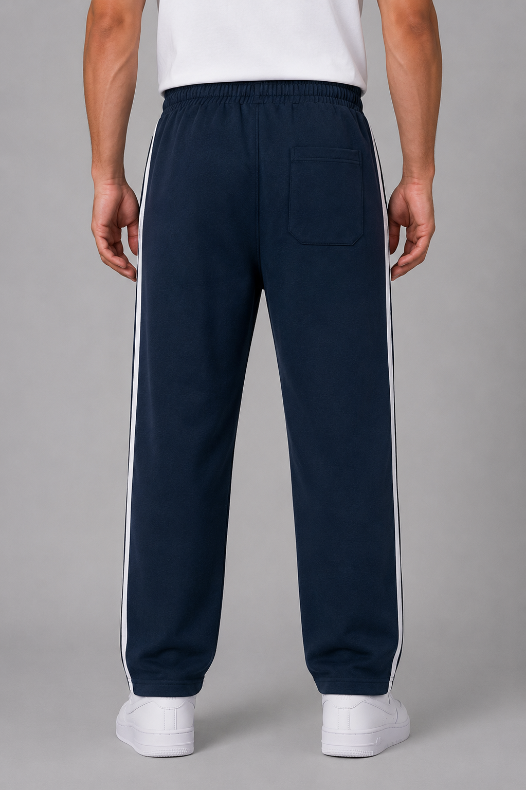 Belamy Stripe Track Pants — Navy