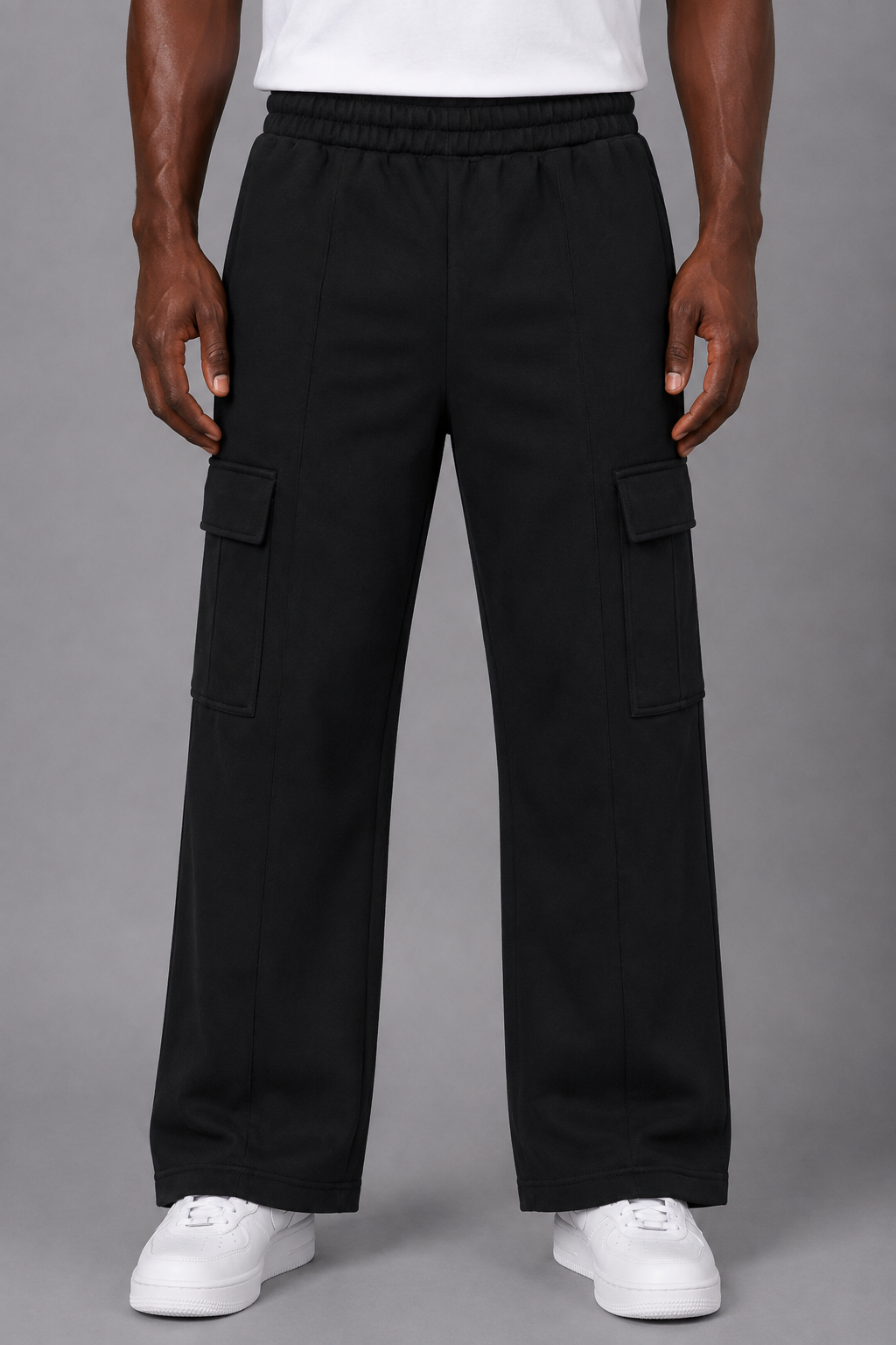 BELAMY 5-Pocket Fleece Cargo Pant – Black