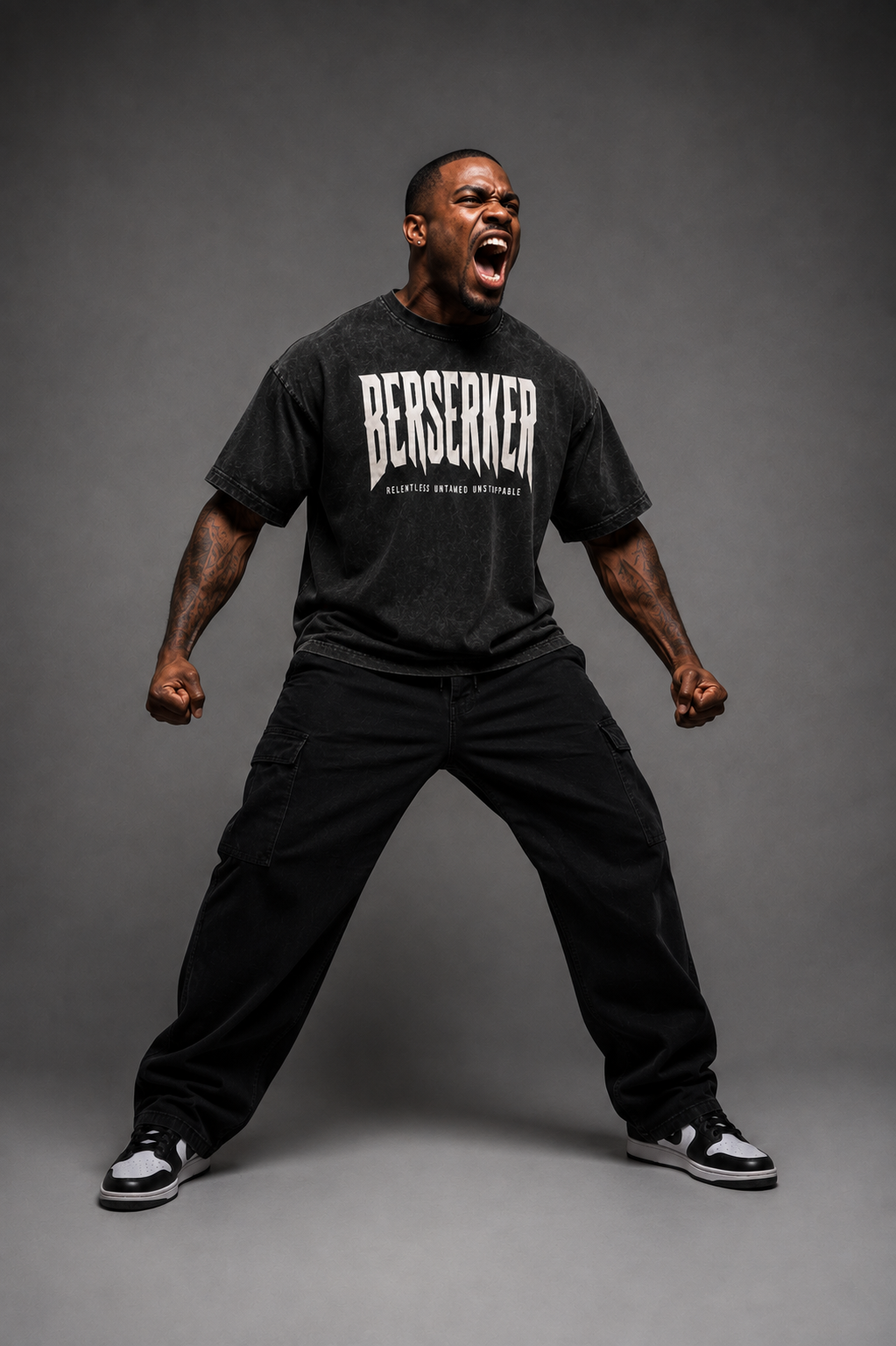 ALTER EGO COLLECTION Berserker Heavyweight Tee – Stone Washed Black