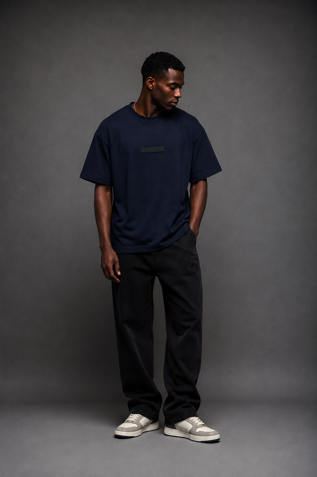 BELAMY Core Waffle Tee – Dark Navy