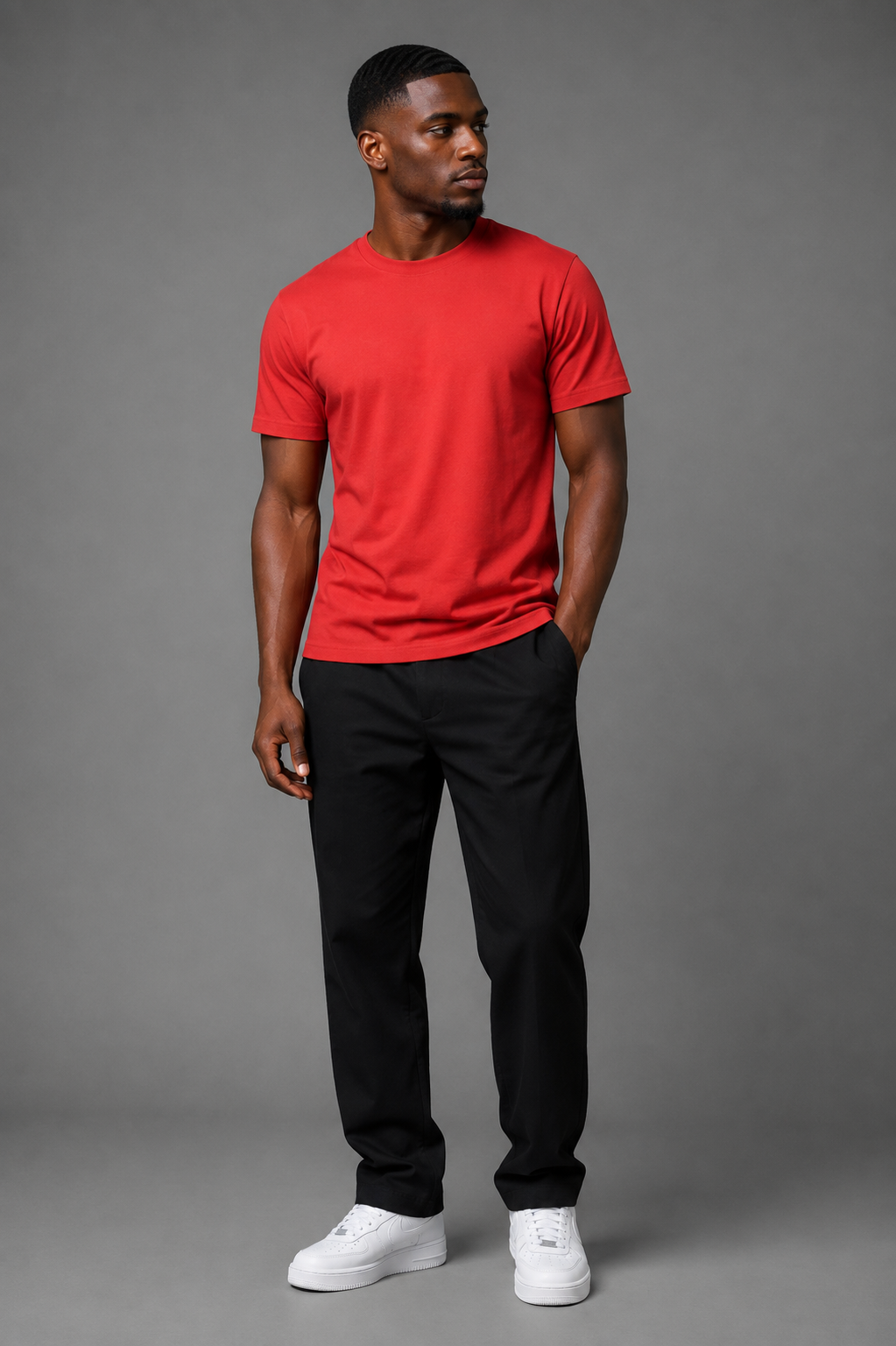 Belamy Core Fitted Tee — Rouge