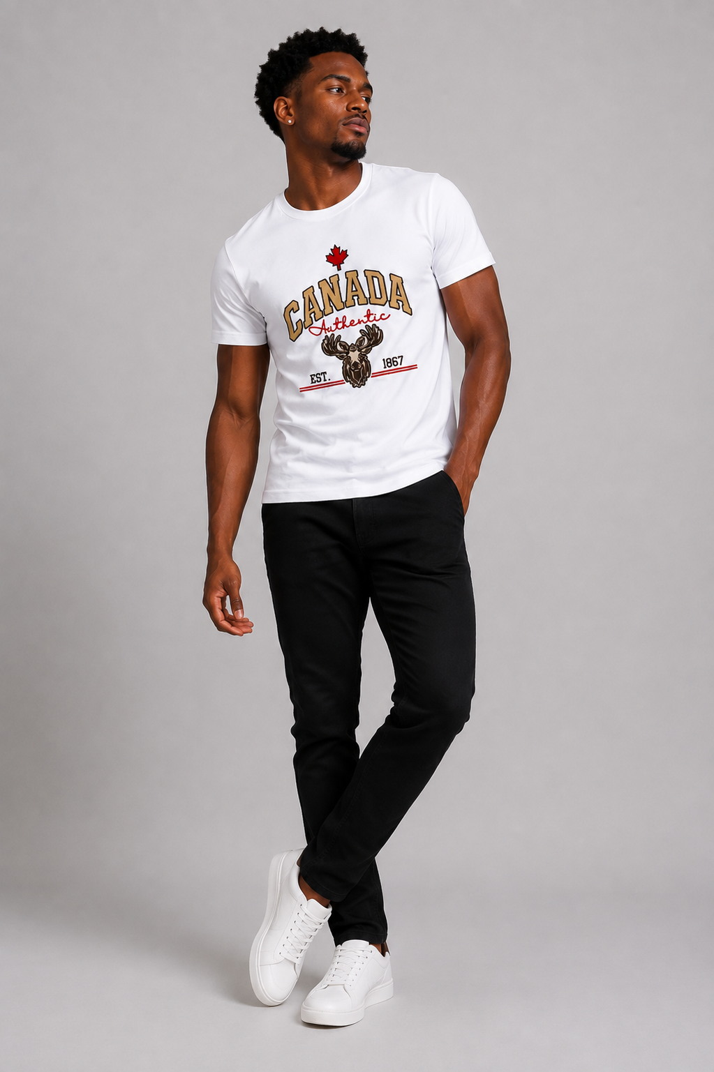 BELAMY North Bound Authentic Canada Fitted Tee – White