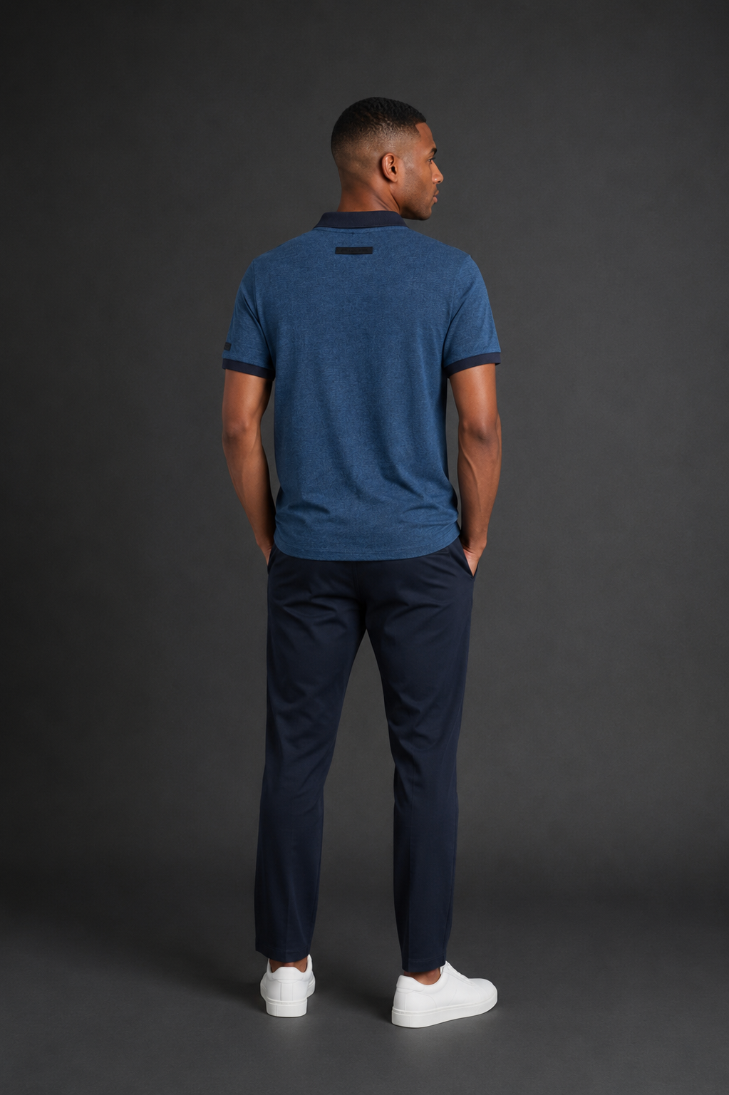 Belamy Signature Trim Polo  — Stale grey