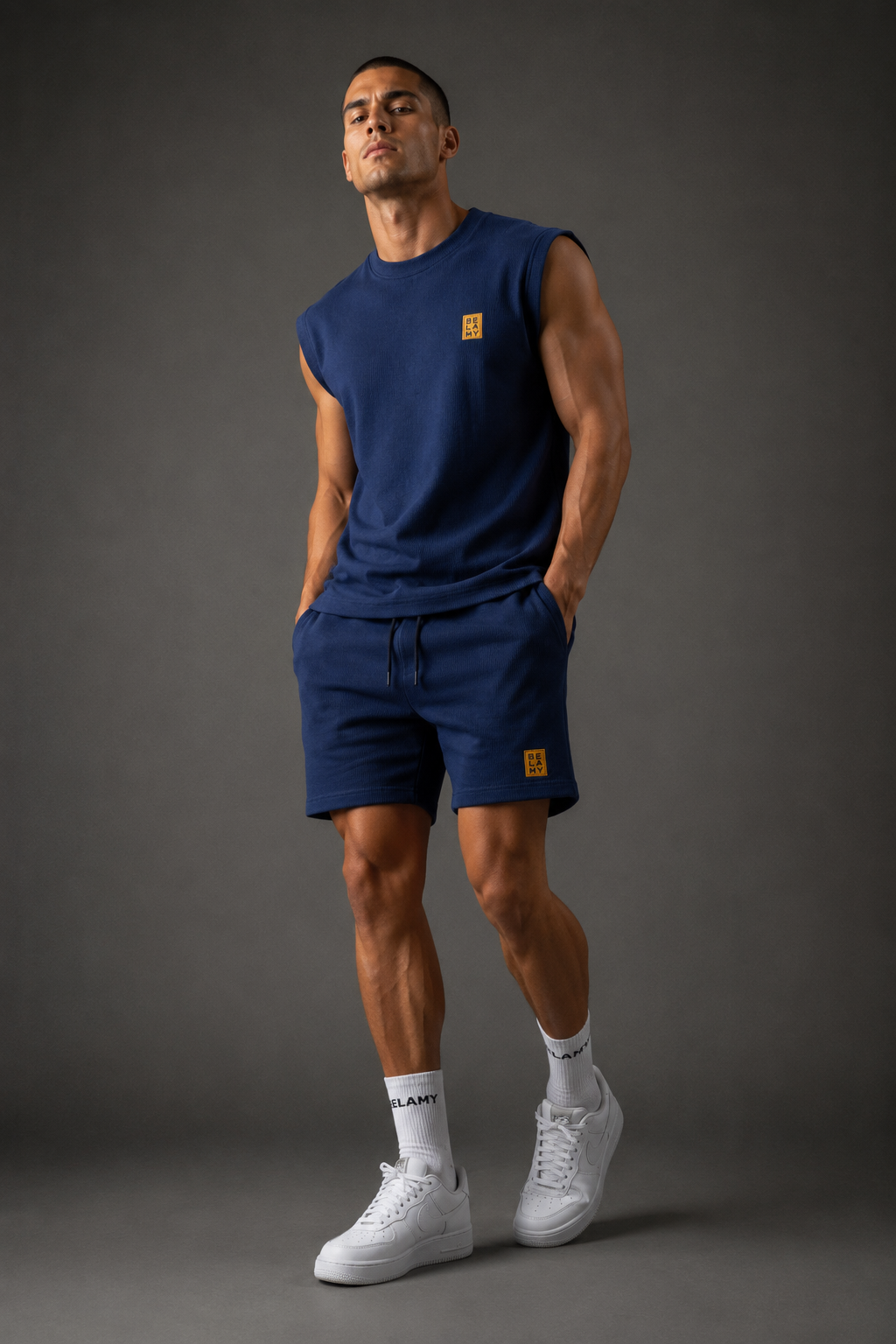Waffle Knit Shorts – Navy