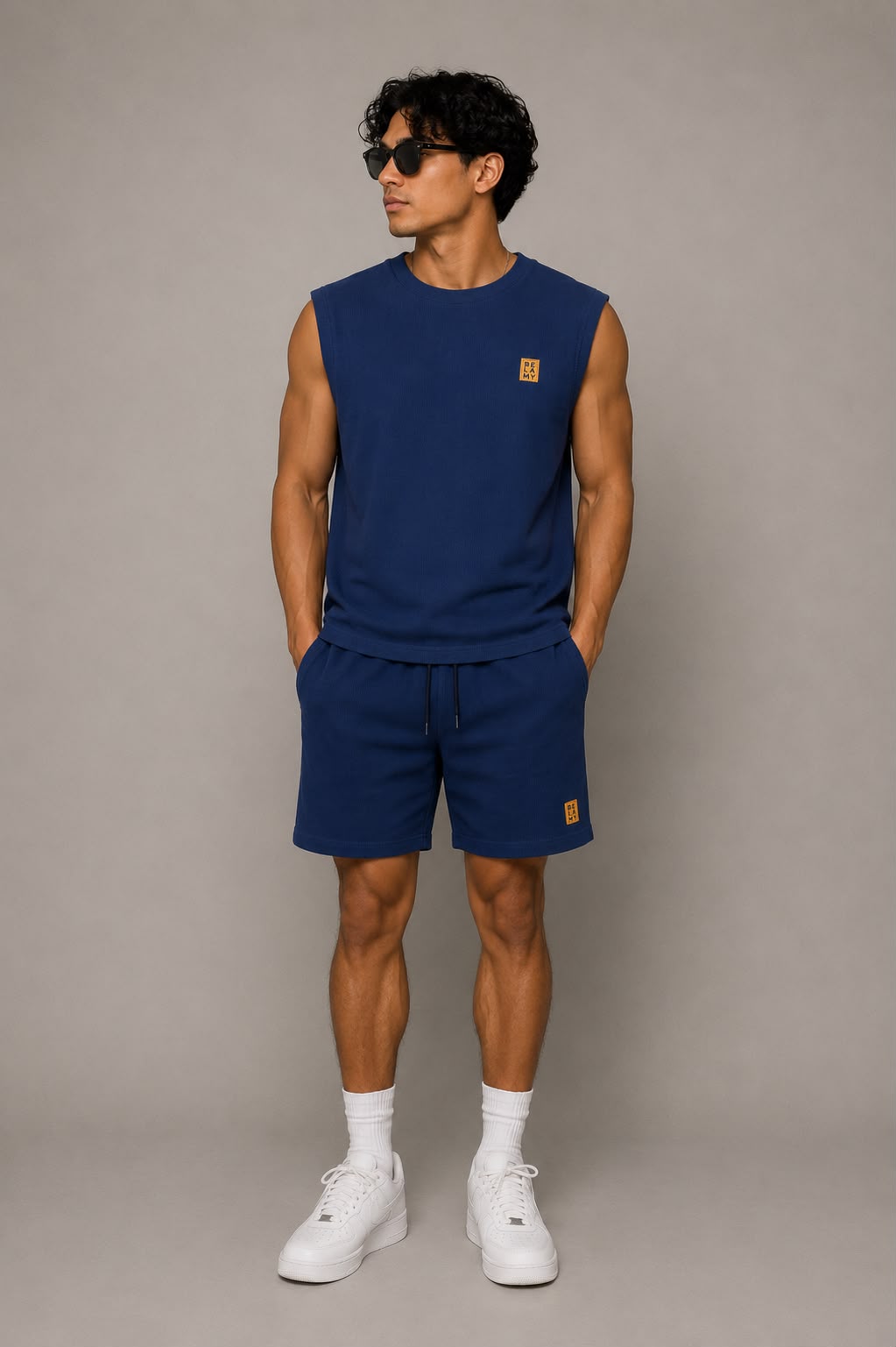 Waffle Knit Shorts – Navy